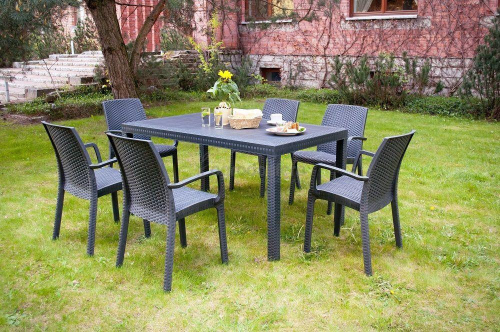 Стіл для саду пластиковий BICA Houston, графіт Київ - фото 7