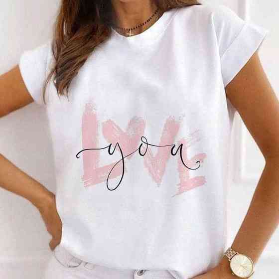 Футболка женская с принтом  42 Белая 2664082769 Днепр