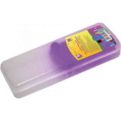 Пенал Cool For School Пластиковый с застежкой Прозрачный с сиреневым держателем 8011 (CF85579) Винница