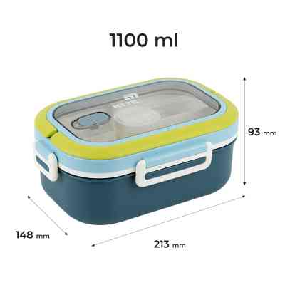 Ланч-бокс Kite з розділювачем 1100 мл, синій (K25-1182-2) Винница