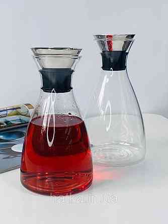 Декантер графин скляний "GUESS" 1500 мл для напоїв прозорий для дому та ресторану Київ