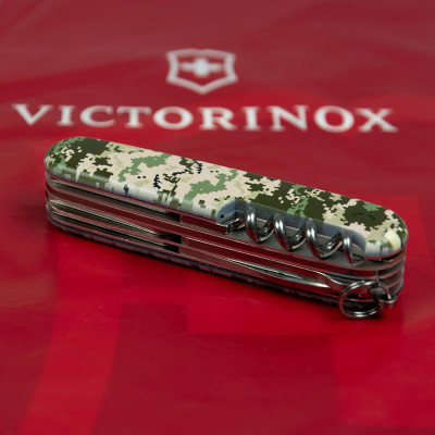 Нож Victorinox Huntsman Army 91 мм Піксель + Лого (1.3713.3_W3941p) Винница - изображение 10