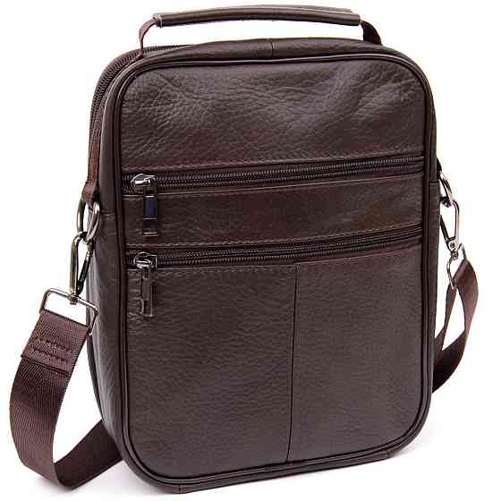 Мессенджер мужской вертикальный Vintage 20436 Коричневый Киев