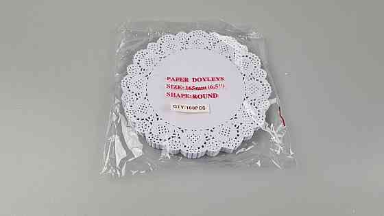 Салфетка ажурная Ф16,5 (100шт) белая (1 пачка) Харьков