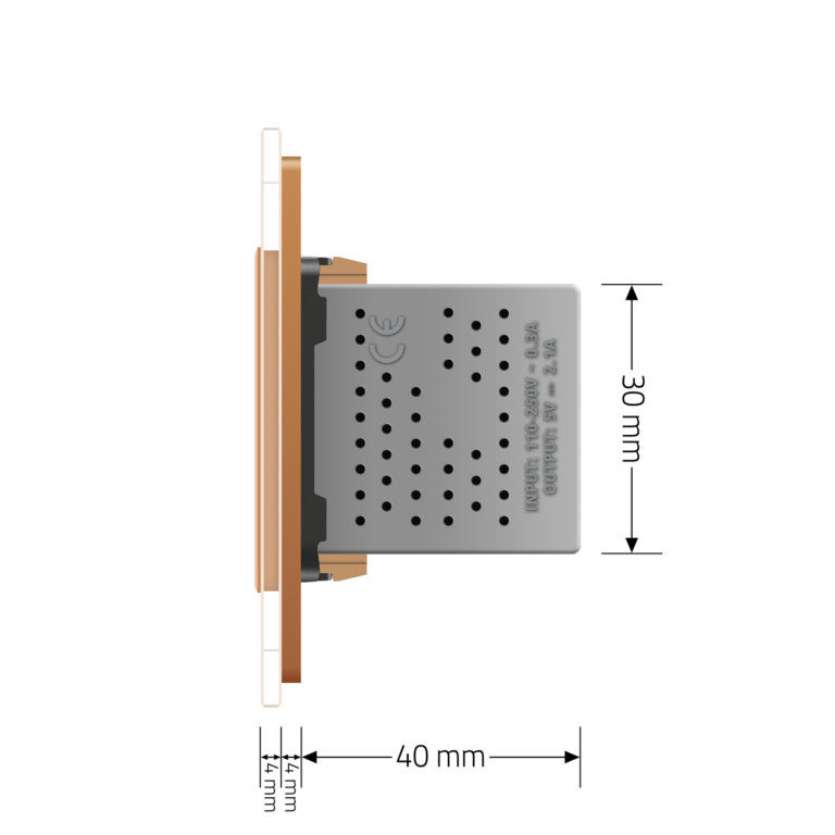 Розетка подвійна USB з блоком живлення Livolo золото скло (VL-C792U-13) Коломыя - изображение 8