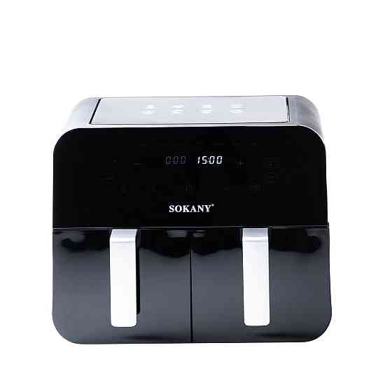 Аерофритюрниця SOKANY SK-10005 на 10 літрів, з двома відділеннями 2400 Вт чорна Київ