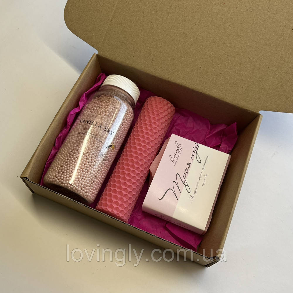 Подарок-комплимент для женщины с жемчужинами для ванны, мылом ручной работы и свечей Ирпень - изображение 6