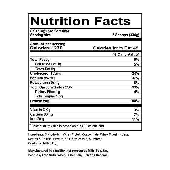 Гейнер Redcon1 Mass Gainer 2672 г, Vanilla Луцк