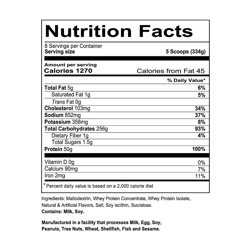 Гейнер Redcon1 Mass Gainer 2672 г, Vanilla Луцк - изображение 2