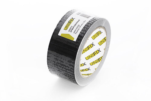 Стрічка клейка армована чорна 50 мм*25 м UNIFIX Рівне - фото 1