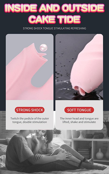 Вібратор - Silicone Vibrator USB 7 Function and Thrusting Function / Heating Pink Sex Aura Київ - фото 8