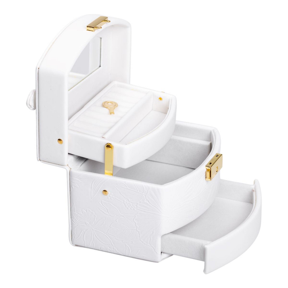 Yiwu Скринька для прикрас з еко шкіри 3 яруси із замком органайзер для ювелірних виробів HP-5-2 Коломыя - изображение 6