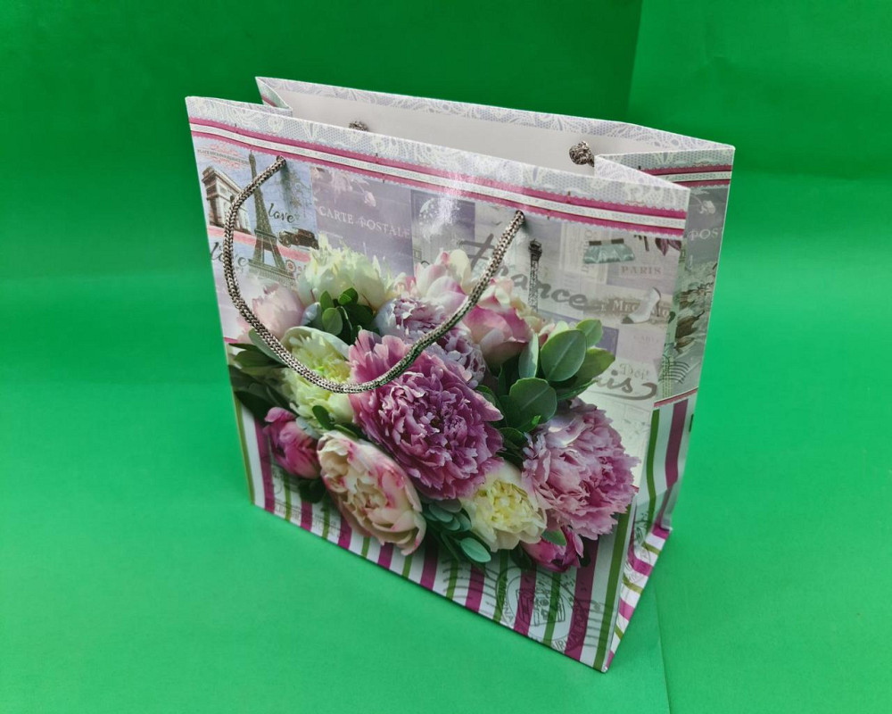 Пакет бумажный подарочный квадратный 23*24*10(артKV-169) (12 шт) Харьков - изображение 1