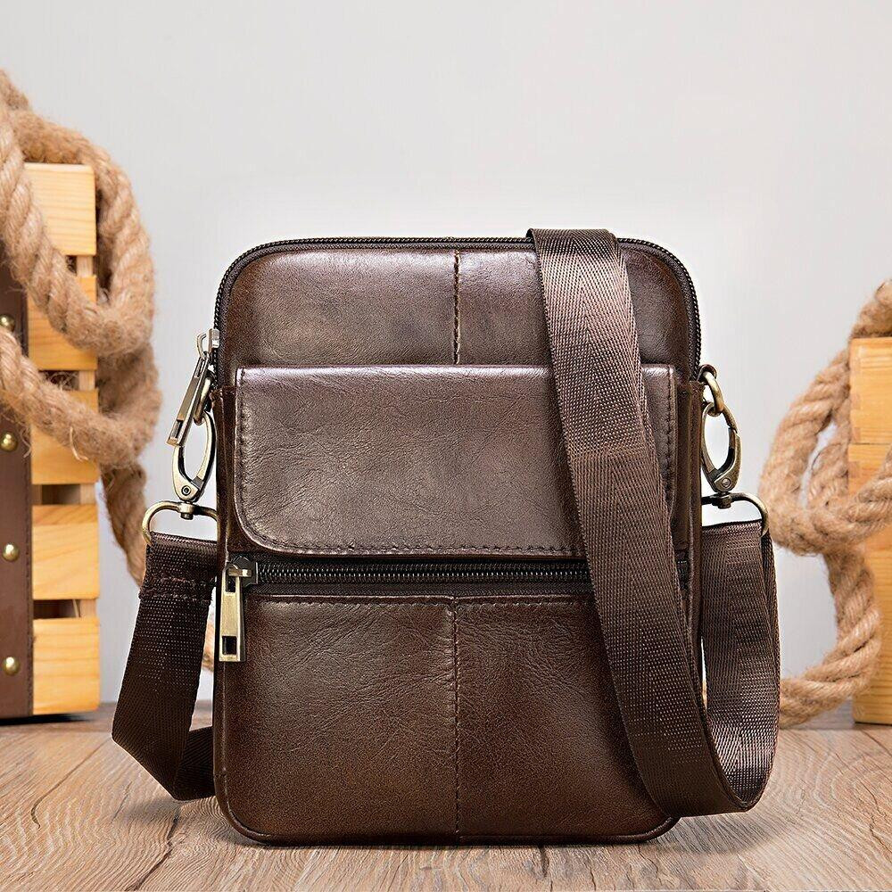Компактная сумка кожаная 14990 Vintage Коричневая Киев - изображение 7