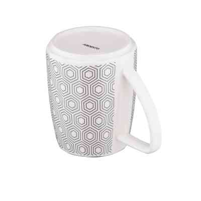 Чашка Ardesto Lamberto, 360мл, порцеляна, біло-сірий (AR3051) Винница