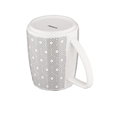 Чашка Ardesto Lamberto, 360мл, порцеляна, біло-сірий (AR3051) Винница - изображение 5