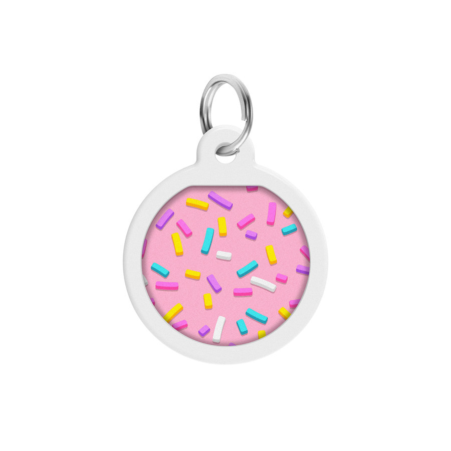 Адресник для собак і котів металевий WAUDOG Smart ID з QR-паспортом, малюнок "Маршмелоу", круг, Д 25 мм Вінниця - фото 2