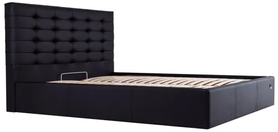 Кровать Erika Comfort 140 х 190 см Fly 2230 С подъемным механизмом и нишей для белья Черный Киев