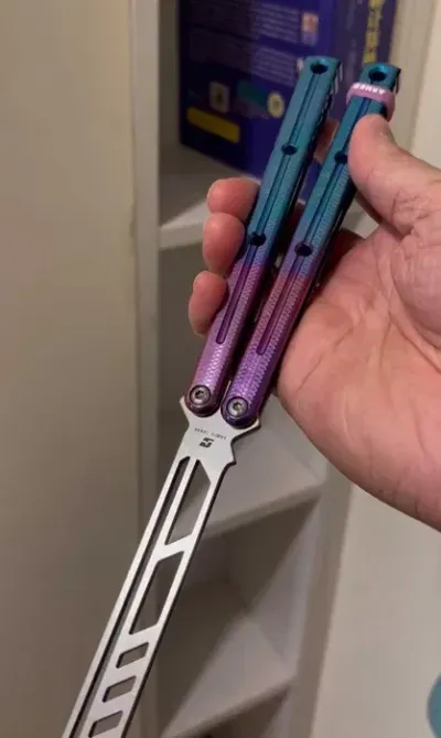 Kraken v3 Титан от Armed Shark тренировочный нож-бабочка, балисонг Харьков - изображение 2