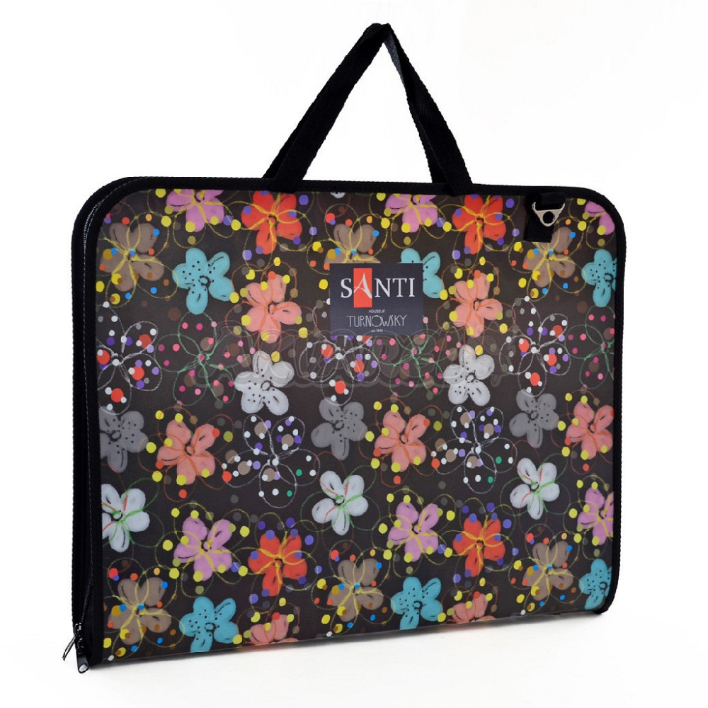 Папка-портфель для эскізів А3 "Santi" 491534  "Flowers", (367*30*495мм), шт Київ - фото 1