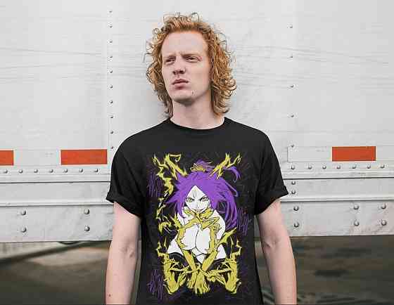 Футболка для мальчика аниме Блич оверсайз (рост от 165 до 180 ) Черний AnimeJ0881m Днепр