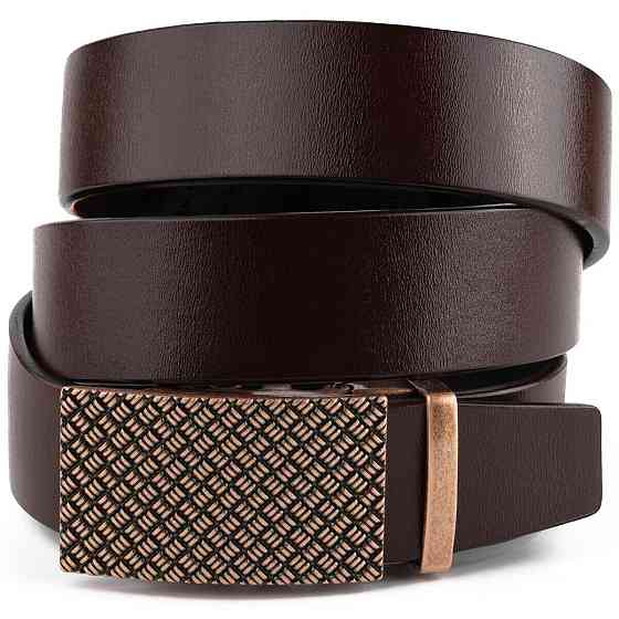 Ремень мужской с пряжкой свитер Коричневый (Vintage) Киев