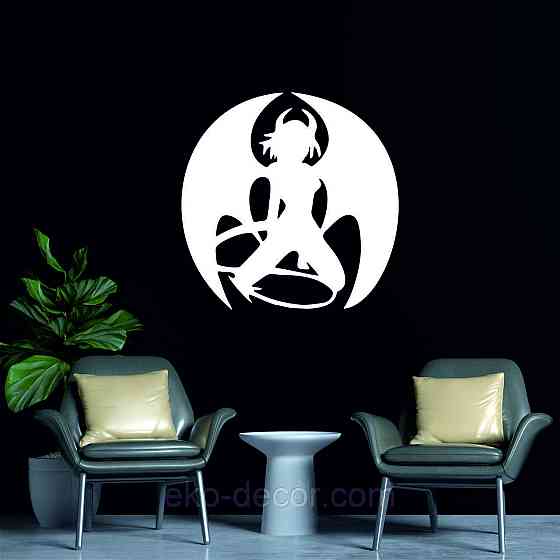 Декоративное настенное Панно «Дьяволица», Декор на стену 70*70 см, Белый Киев