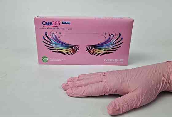 Рукавиці Нітрил Рожевий (100 шт.) розмір XS "CARE 365" (1 пачка) Харків