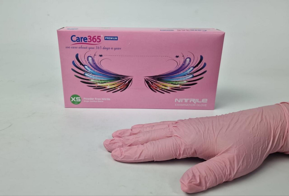 Рукавиці Нітрил Рожевий (100 шт.) розмір XS "CARE 365" (1 пачка) Харків - фото 1