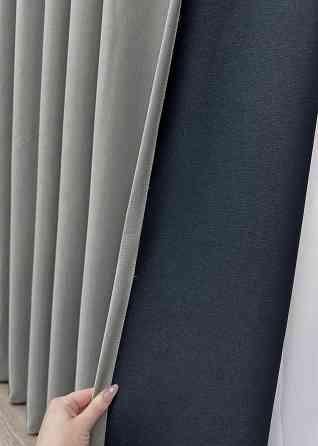 Комплект штор VR-Textil Блекаут двосторонній Scandi № 1900ш Сірий 200х270 см 2 шт (32-259) Київ