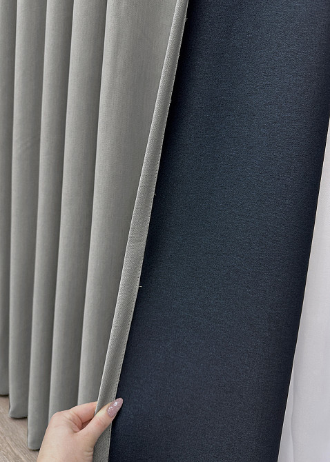 Комплект штор VR-Textil Блекаут двосторонній Scandi № 1900ш Сірий 200х270 см 2 шт (32-259) Київ - фото 6