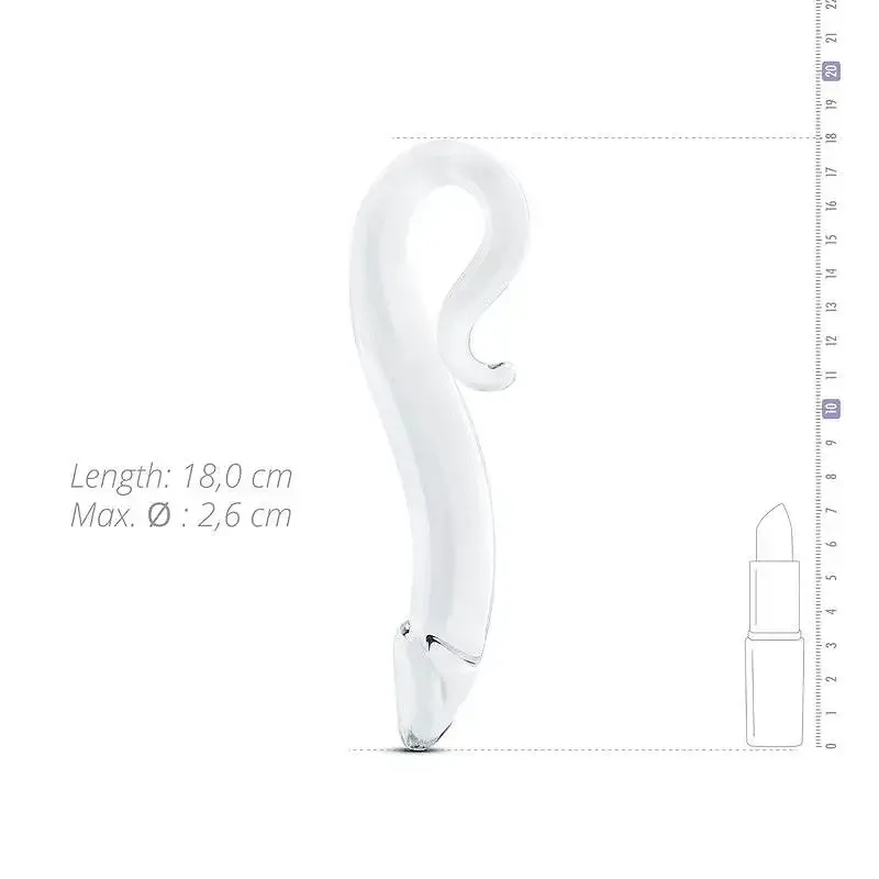 Скляний дилдо Gildo Glass Dildo No. 14, реалістична головка Львів - фото 2