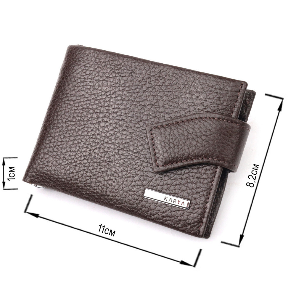 Практичный мужской зажим из натуральной кожи KARYA 21045 Коричневый Киев - изображение 3