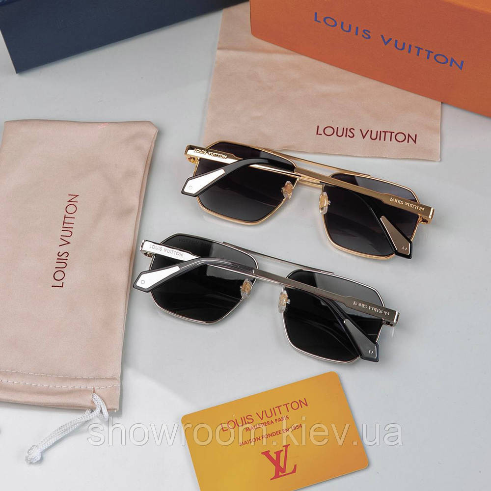 Чоловічі сонцезахисні окуляри Lv (2208) gold Lux Київ - фото 6