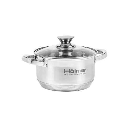 Набір каструль 4 предмети (ківш 1,5л/каструля 2,7л) нержавіюча сталь 7-шарове дно CS-1451-SS Holmer Житомир - изображение 6