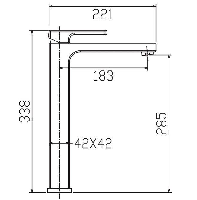 Змішувач для умивальника високий KOER KB-11009-07 (Колір графіт) (KR5978)   ( 20020 ) Харків - фото 7
