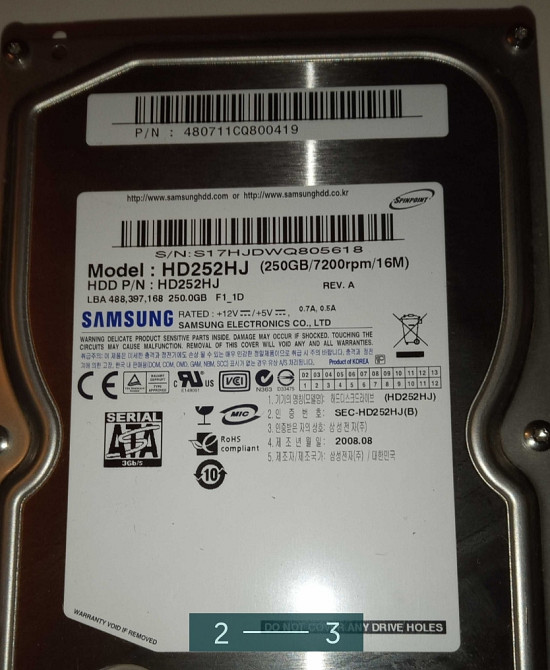 Жёсткий Диск: 80/160/ 250Gb. SATA. Киев - изображение 2