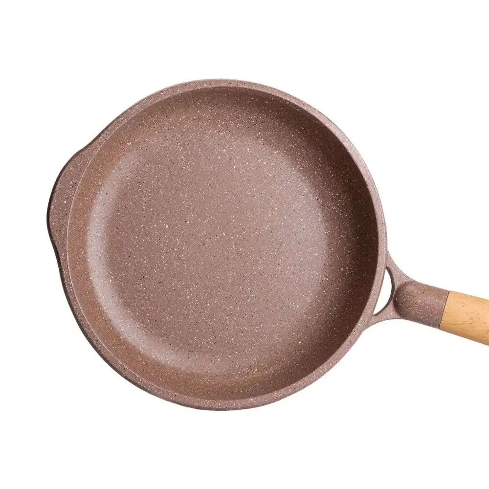 Алюмінієва сковорода 1,8 л, мармурове антипригарне покриття, Ø 24 см, товсте дно, кавовий MGC HP-4-418CO Коломия - фото 4