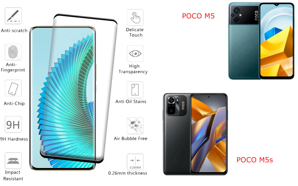 Захисне скло HyperGlass Pro для POCO M5, POCO M5s – максимальна чутливість та захист Київ - фото 2