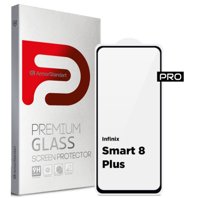 Скло захисне Armorstandart Pro Infinix Smart 8 Plus Black (ARM73825) Вінниця - фото 1