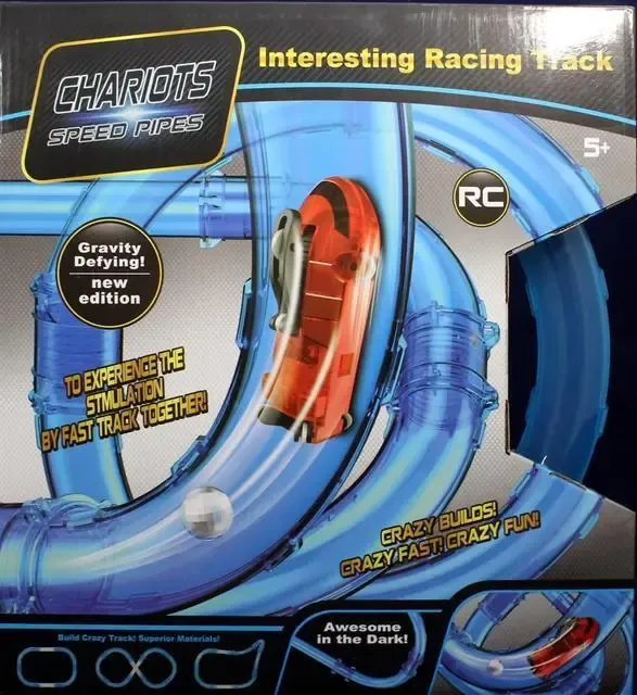 Светящиеся трубопроводные гонки CHARIOTS SPEED PIPES / трубопроводный автотрек / гоночный трек (27 деталей) Коломыя - изображение 2