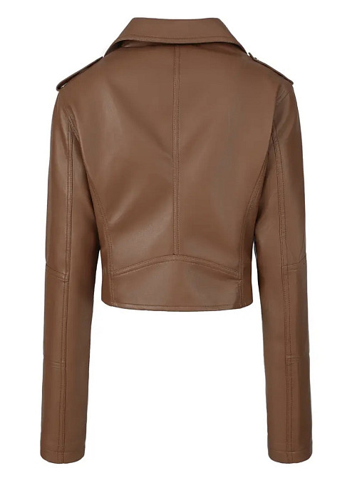 Куртка косуха  женская эко кожа Коричневый M-L Харьков - изображение 9