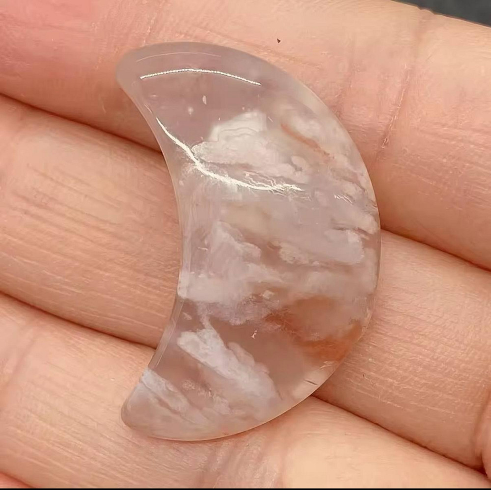 Луна из агата сакура 3 см – натуральный камень Киев - изображение 2