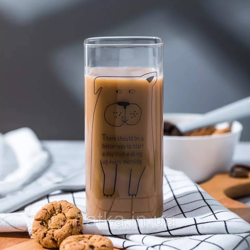 Набір склянок для напоїв 6 шт OLens "HAPPY" 350 мл прозорий із різними малюнками для дому та ресторанів Київ - фото 4