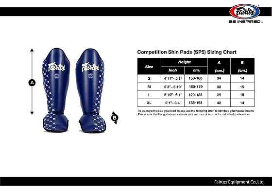 Захист гомілки та стопи Fairtex SP5 Shin Pads Black XL Кам'янське