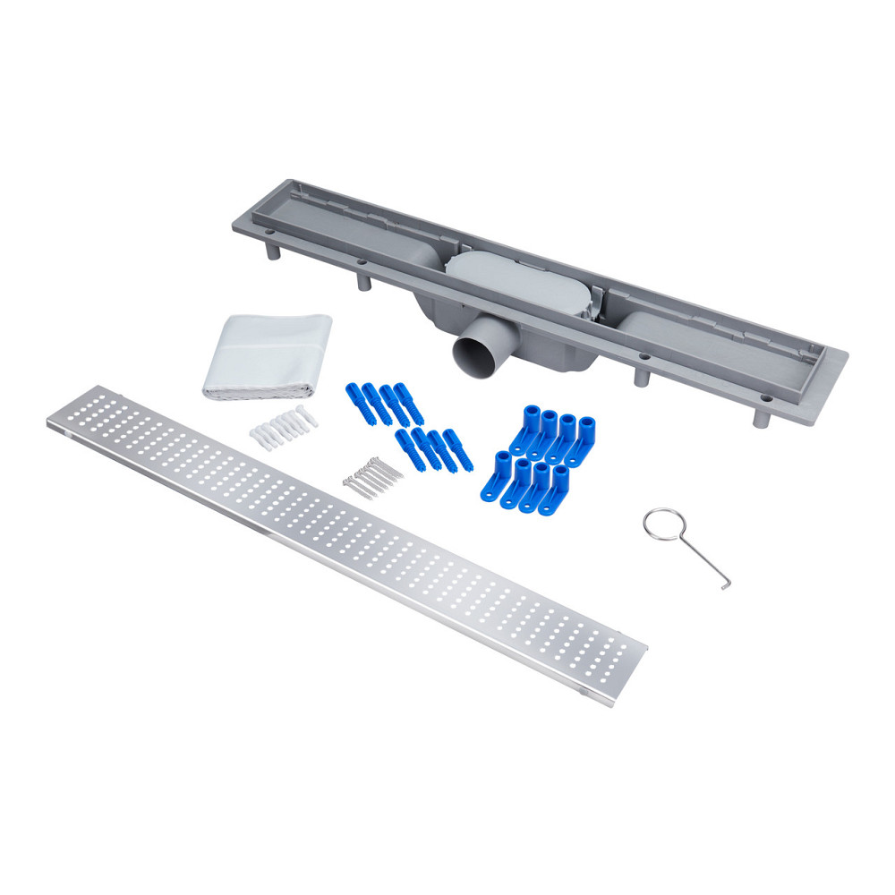 Трап Qtap Dry FB304-600 линейный с сухим затвором и нержавеющей решеткой 600х73 Киев - изображение 6