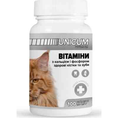Витамины для кошек Unicum PREMIUM зубья и кости 100 табл. (4820150201814) Винница