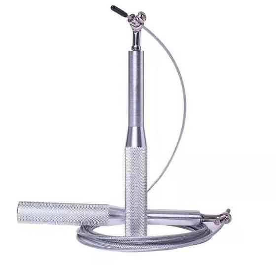 Скакалка швидкісна на підшипниках алюмінієва PowerPlay 4207 Elite Jump Rope Срібна (3m.) Київ