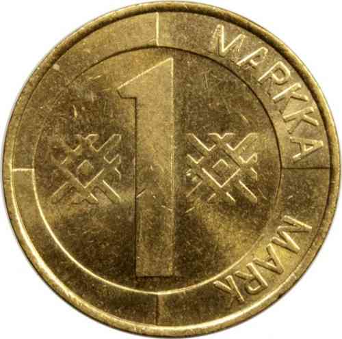 Монета Фінляндія 1 марка, 1993,94,96 Фінляндія.(БЖ) Полтава