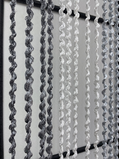 Шторы-нити спираль с люрексом Графитовый с бело-серым 300х300см 1 шт (61-055) Киев - изображение 8